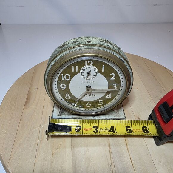 Vintage Westclox Big Ben "Chime Alarm" Manual Wind clock Working Made In U.S.A - Picture 9 of 10